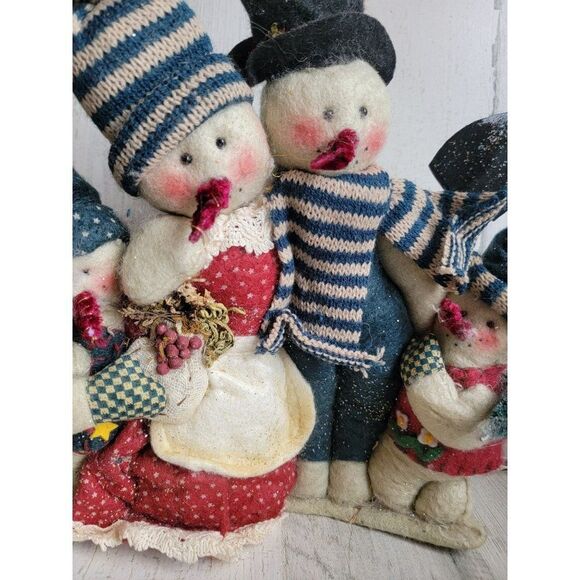 Mother Brown's snowman family fall figure home decor glitter - Picture 4 of 12